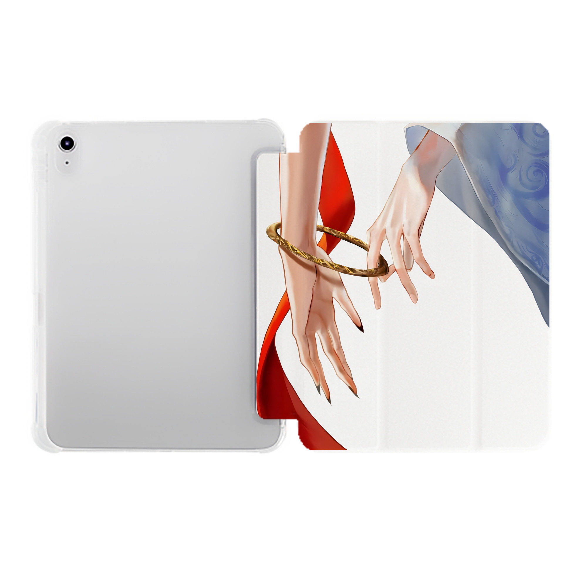 （画像用） Ne Zha 2 ナタ 魔童の大暴れ IPad ケース ペン収納付き 三つ折りスタンド PUレザー×シリコン 対応機種9.5/10.5/10.9インチ